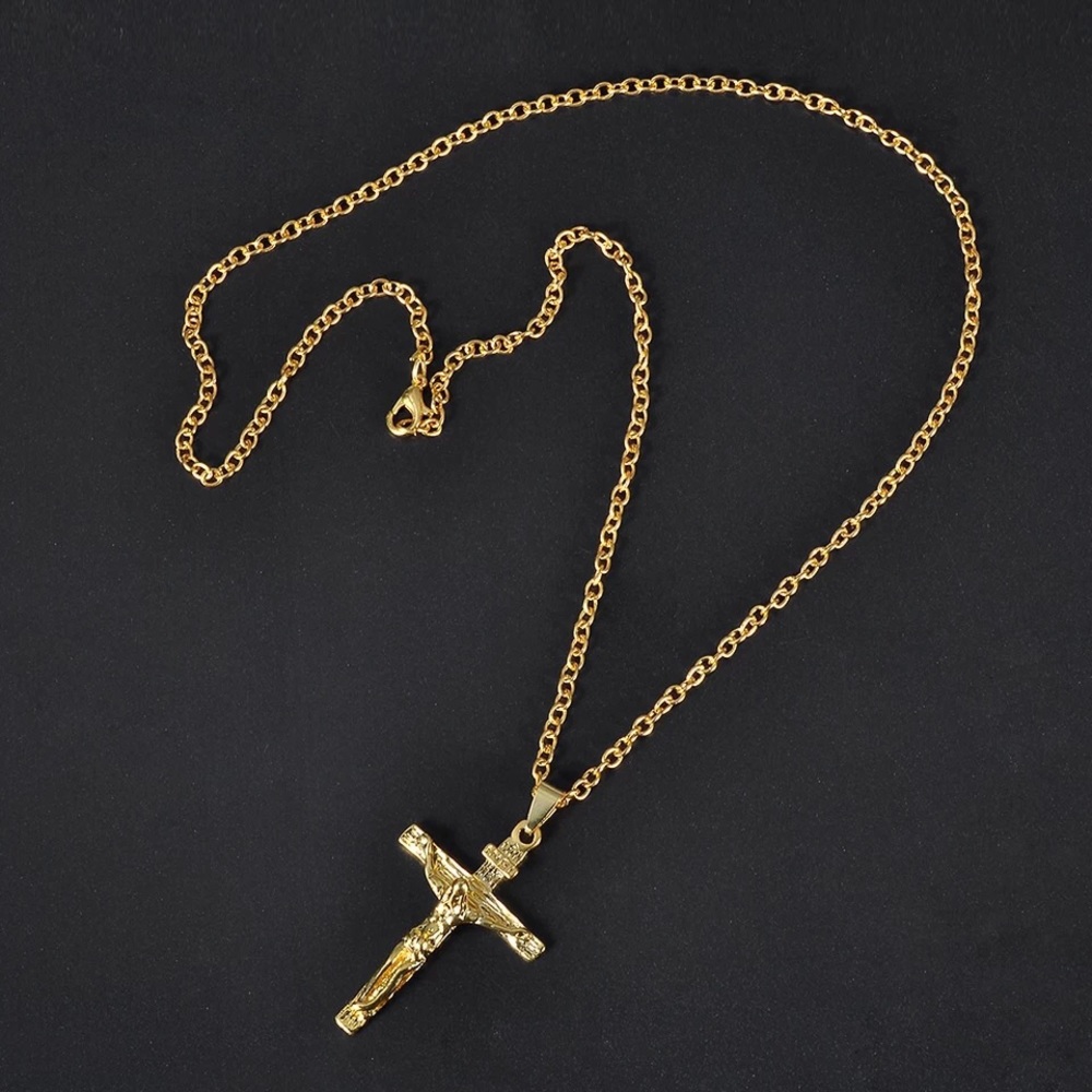4/$20 NWOT INRI Unisex Christian Gold Necklace - Picture 2 of 8